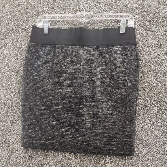 Stoosh Small Black Stretch Sparkle Midi Skirt - Picture 4 of 5